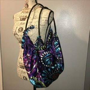 Hobo paisley colorful handmade purse